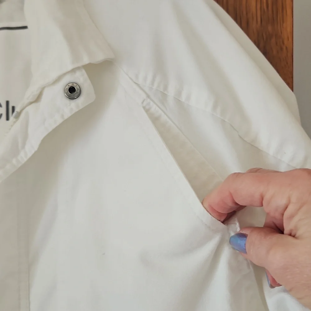 Hunt Club Vintage Windbreaker M Cotton/Poly VGUC White Unisex